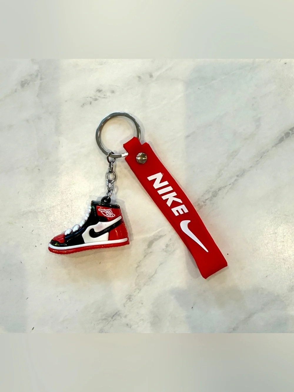 NEW Retro Nike Air Jordan 1 3D Mini Sneaker Keychain – Chicago Bred Colorway